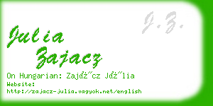 julia zajacz business card